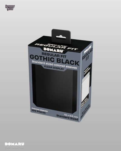 Gatherers' Tavern Domaru Regular Fit Standard Sized Card Sleeve 100 count Gothic Black