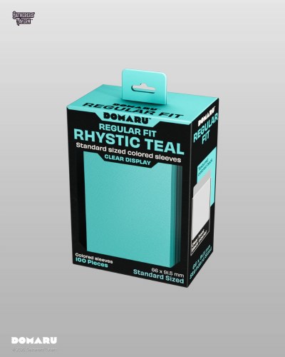 Gatherers' Tavern Domaru Regular Fit Standard Sized Card Sleeve 100 count Rhystic Teal