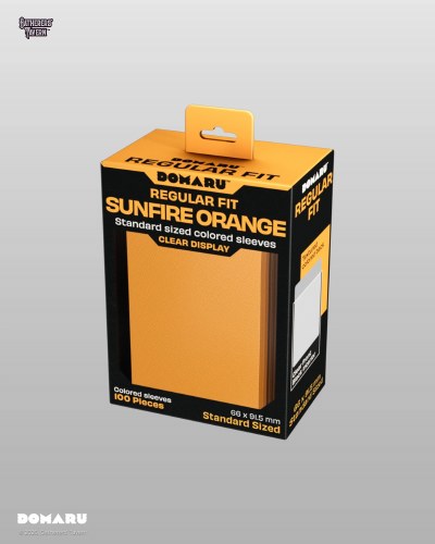 Gatherers' Tavern Domaru Regular Fit Standard Sized Card Sleeve 100 count Sunfire Orange