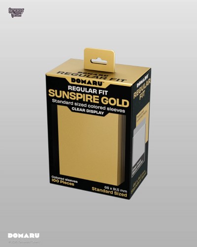 Gatherers' Tavern Domaru Regular Fit Standard Sized Card Sleeve 100 count Sunspire Gold