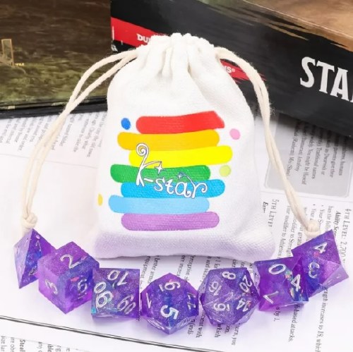 Diamond Purple Dice Set