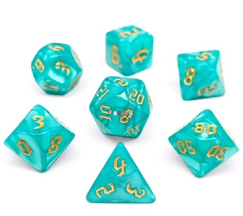 Dice Set Virid Pearl 7-Piece Set
