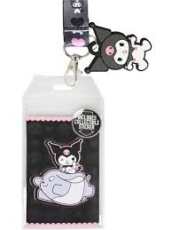 Kuromi Hearts and Skulls Rubber Charm Lanyard