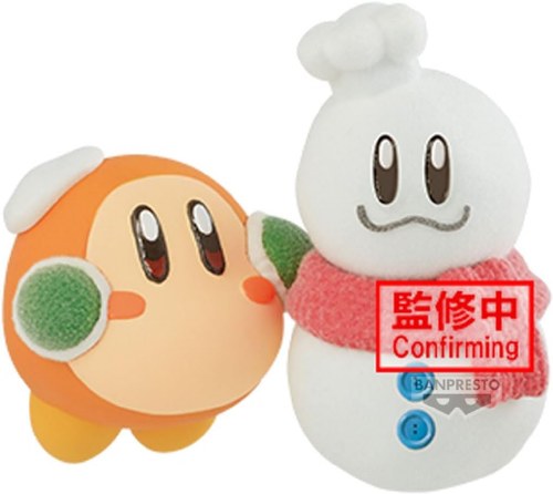 Kirby Waddle Dee Play in the Snow Fluffy Puffy Mine Figure