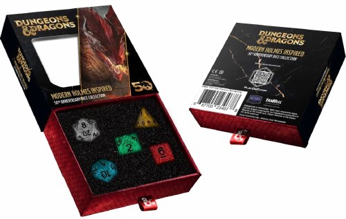 Dungeons and Dragons RPG 50th Anniversary Modern Holmes Inspired Dice Set