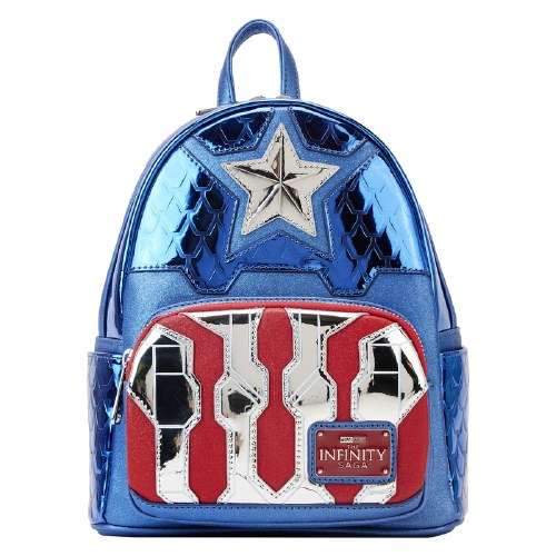Marvel Metallic Captain America Cosplay Mini Backpack