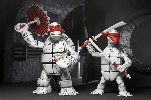 Teenage Mutant Ninja Turtles First Sketch Turtles Black and White 7" 2-Figure Set