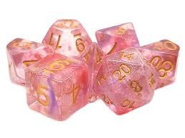 Luminous Red Ruby 7-Dice Set