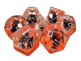 Infused Demon Red 7-Dice Set
