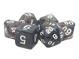 Spatkle Translucent Black 7-Dice Set