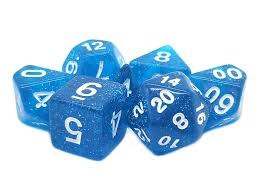 Spatkle Translucent Blue 7-Dice Set