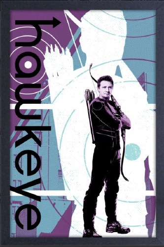 Hawkeye Halftone Clint Framed Print