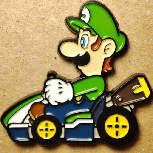 Mario Kart Luigi Enamel Pin