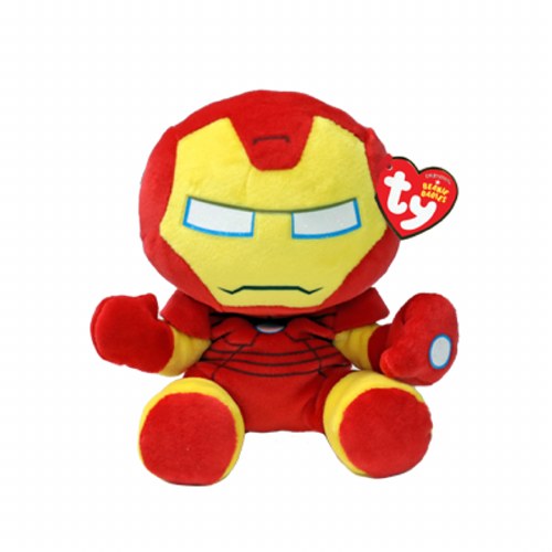 Iron Man TY Beanie Babies Floppy Regular 8" Plush