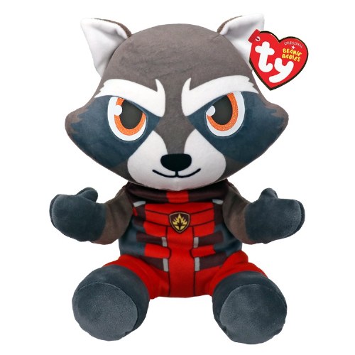Rocket Raccoon TY Beanie Babies Floppy Regular 8" Plush