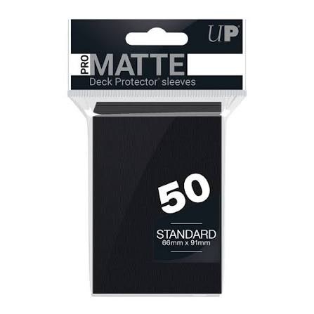 Ultra Pro Black Standard Matte Deck Protector Sleeves 50 Pack