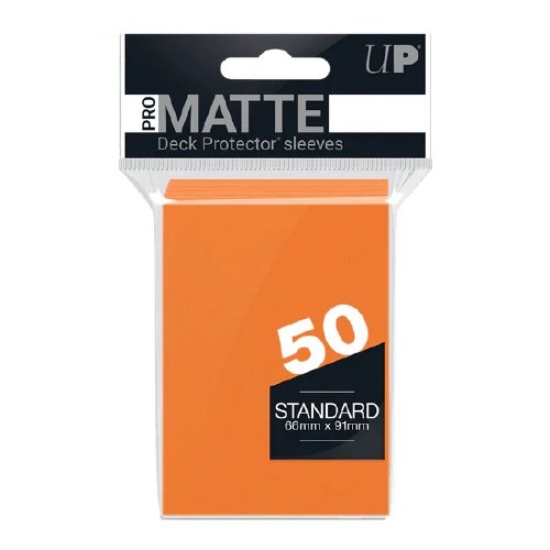 Ultra Pro Orange Standard Matte Deck Protector Sleeves 50 Pack