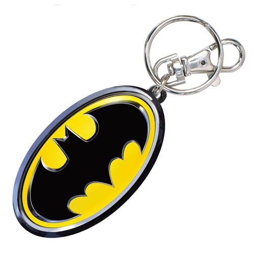 Batman Symbol Color Pewter Keychain