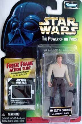 Star Wars Han Solo in Carbonite Power of the Force Freeze Frame Action Figure