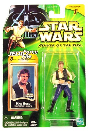 Star Wars Han Solo Death Star Escape Power of the Jedi Force File Action Figure