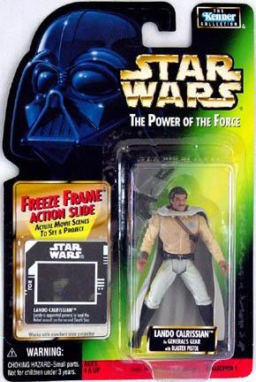 Star Wars Power of the Force Lando Calrissian General's Gear Freeze Frame Action Figure