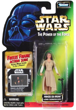 Star Wars Power of the Force Leia Organa Ewok Celebration Outfit Freeze Frame Action Figure