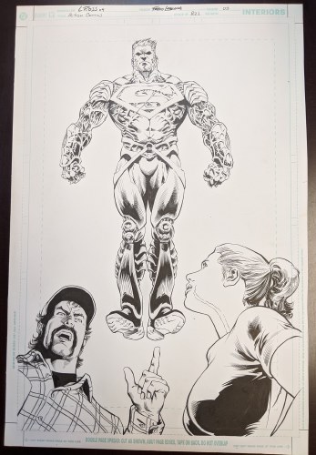 Luke Ross Action #821 Original Splash Page Art