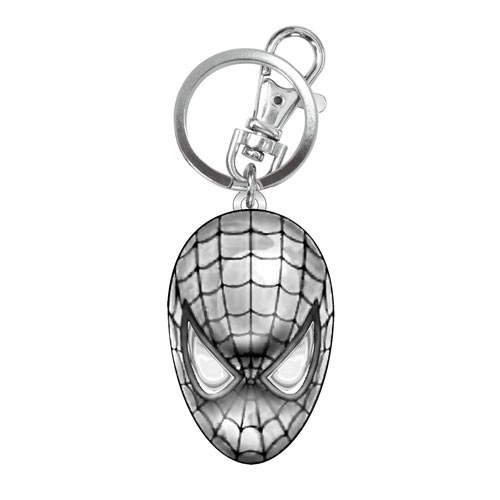Spider-Man Head Pewter Keychain