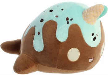 Tasty Peach Mint Chocolate Nomwhal 12.5" Plush