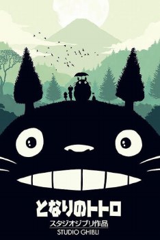 My Neighnor Totoro Shadow 24"x36" Poster