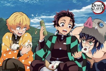 Demon Slayer Tanjiro, Zenitsu & Inosuke 24" x 36" Poster