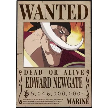 One Piece Wanted Edward Newgate 24" x 36" Poster