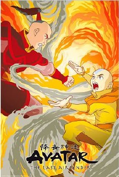 Avatar Last Airbender Aang vs Zuko 24" x 36" Poster