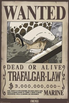 One Piece Wanted Trafalgar Law 24" x 36" Poster