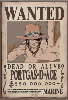 One Piece Wanted Ace 24" x 36" Poster