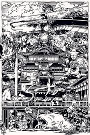 Spirited Away Black and White 24"x36" Poster