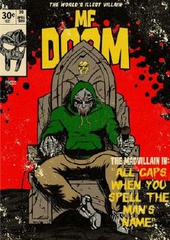 MF Doom All Caps 24" x 36" Poster