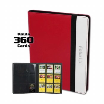 Folio 9-Pocket LX Album Red and White