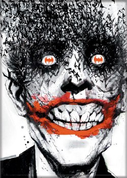 Joker Face Bats Magnet