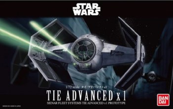 Star Wars Tie Advanced x1 1/72 Model Kit