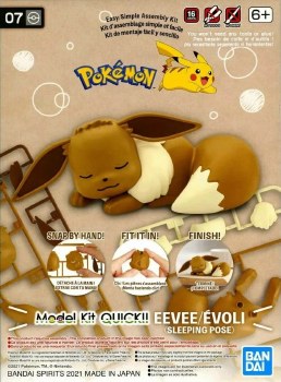 Pokemon Eevee Sleeping Pose 07 Quick!! Model Kit