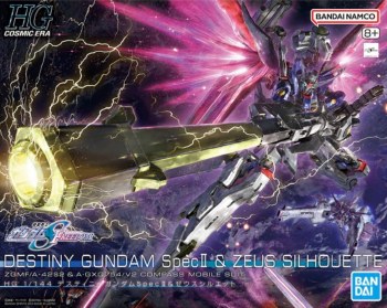 Gundam SEED Freedom ZGMF/A-42S2 Destiny Gundam Spec II and Zeus Silhouette HGCE 1/144 Model Kit