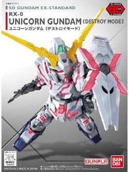 Gundam UC RX-0 Unicorn Gundam Destroy Mode SD EX-Standard Model Kit