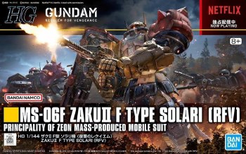 Gundam Requiem for Vengeance MS-06F Zaku II F Type Solari HG 1/144 Model Kit