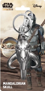 Mandalorian Skull Pewter Key Ring