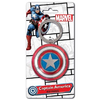 Captain America Shield Colored Keyring