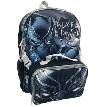 Black Panther Kids Backpack with Lunch Pack