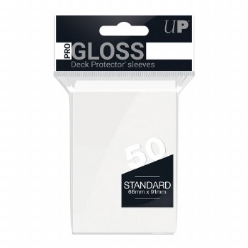 Ultra Pro White Standard Gloss Deck Protector Sleeves 50 Pack