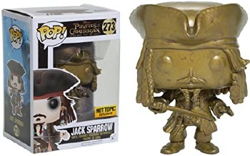 Pop Pirates of The Caribbean Jack Sparrow Dead Men Tell No Lies Gold Hot Topic Exclusive Vinyl Figure