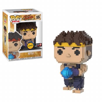 Pop Street Fighter 8-Bit Ryu Gamestop Chase Vinyl Figure